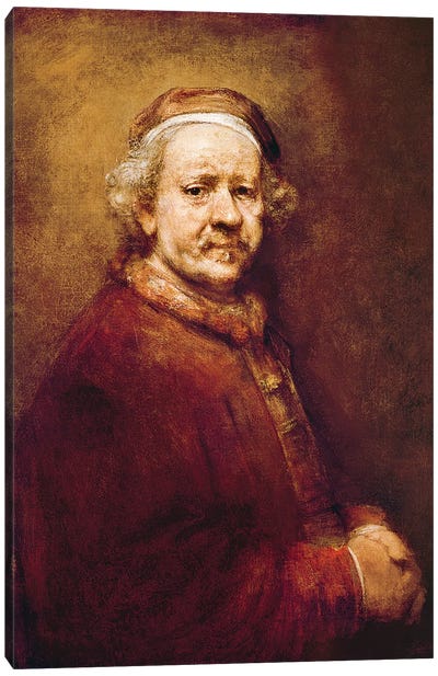 Self Portrait in at the Age of 63, 1669  Canvas Art Print