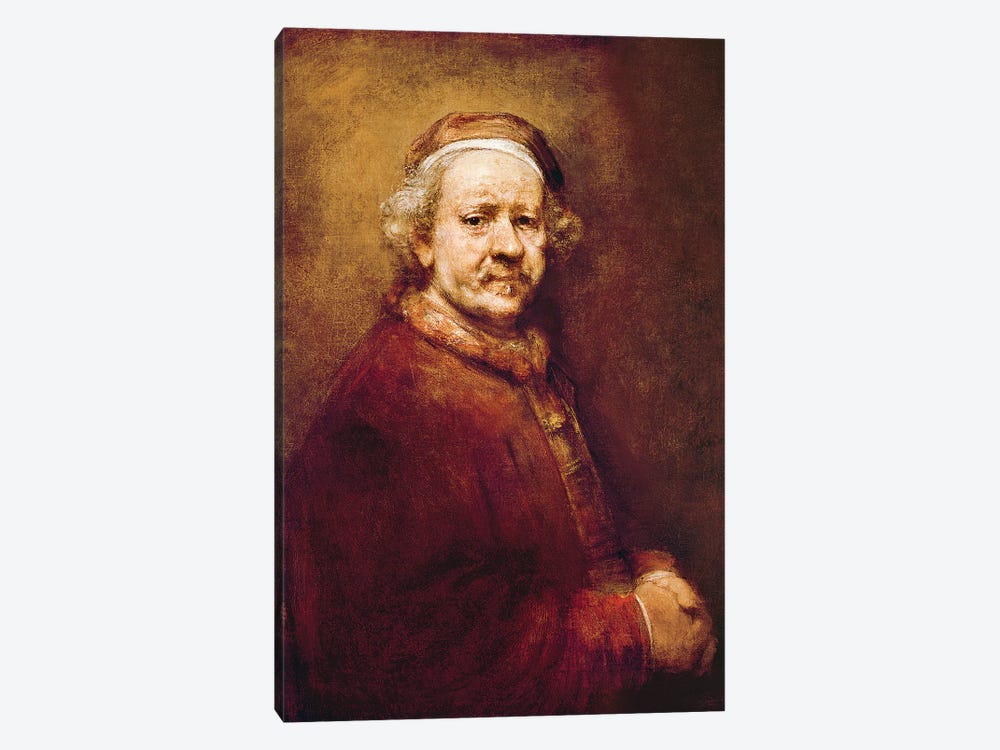 Self Portrait in at the Age of 63, 1669  by Rembrandt van Rijn 1-piece Canvas Wall Art