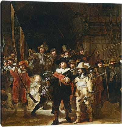 The Nightwatch, 1642  Canvas Art Print - Rembrandt van Rijn