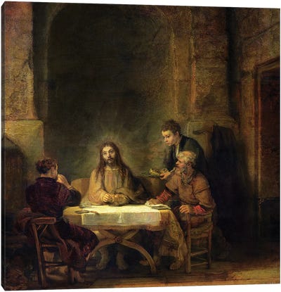 The Supper at Emmaus, 1648  Canvas Art Print - Chiaroscuro