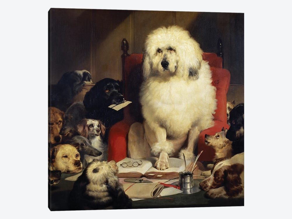 Trial by Jury, or Laying down the Law, c.1840  by Sir Edwin Landseer 1-piece Canvas Art Print