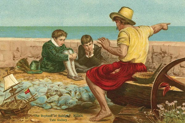 Sir John Everett Millais: The boyhood of Sir Walter Raleigh  by Sir John Everett Millais