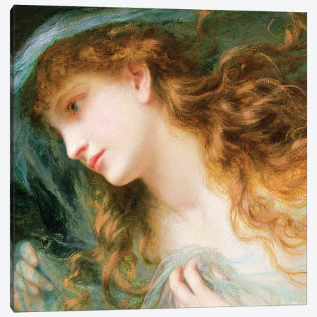 Head of a Nymph  Canvas Print #BMN11016} by Sophie Anderson Canvas Artwork
