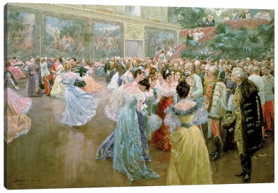 Court Ball at the Hofburg, 1900  Canvas Art Print