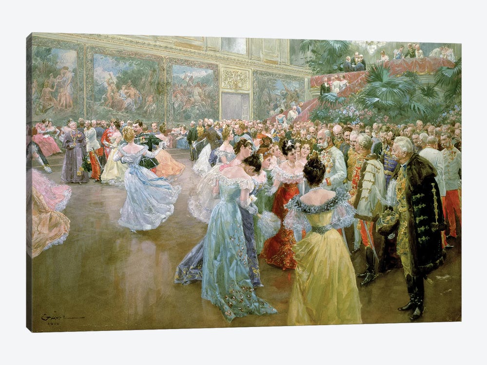 Court Ball at the Hofburg, 1900  by Wilhelm Gause 1-piece Canvas Wall Art