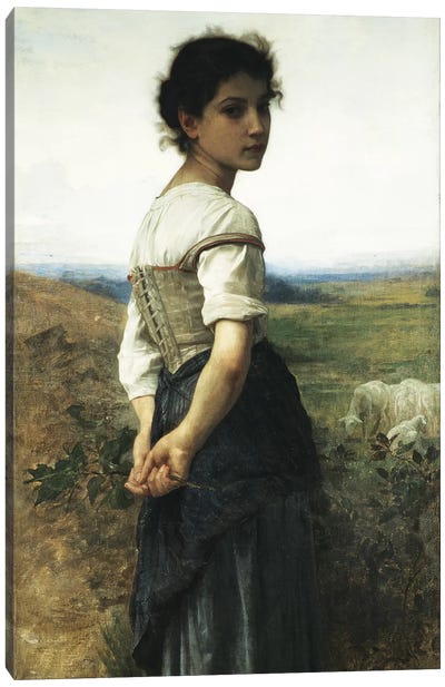 The Young Shepherdess, 1885  Canvas Art Print - Realism Art