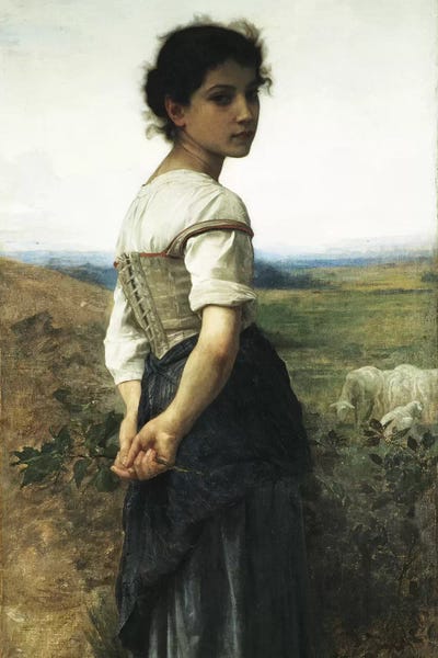 Realism: The Young Shepherdess, 1885  by William-Adolphe Bouguereau