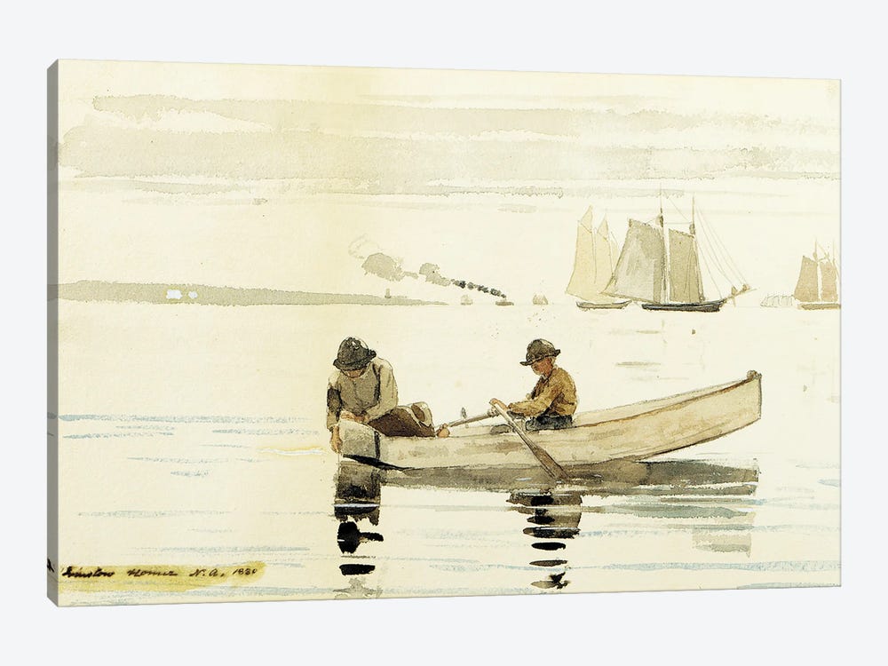 Boys Fishing, Gloucester Harbor, 1880  1-piece Art Print