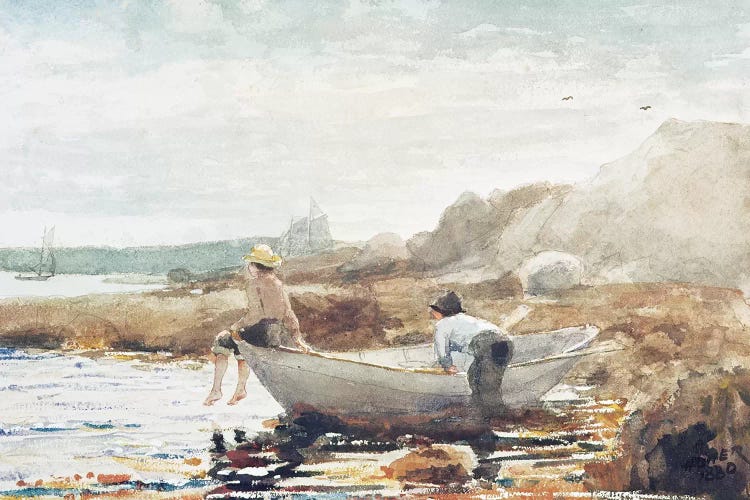 Boys on the Beach  by Winslow Homer wall art