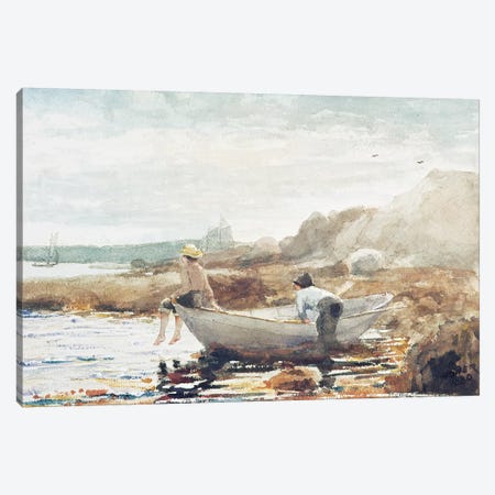 Boys on the Beach  Canvas Print #BMN11037} by Winslow Homer Canvas Art