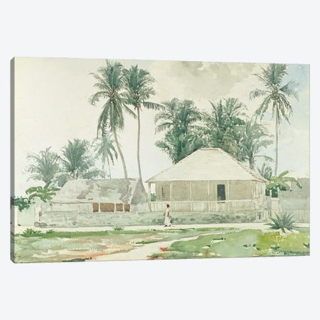 Cabins, Nassau, 1885  Canvas Print #BMN11038} by Winslow Homer Art Print