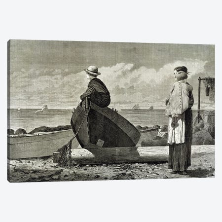 Dad's Coming, 1873  Canvas Print #BMN11040} by Winslow Homer Canvas Art