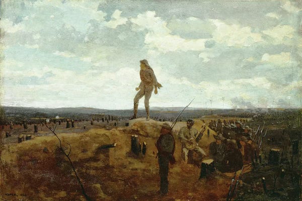 Realism: Defiance: Inviting a Shot Before Petersburg, 1864  by Winslow Homer