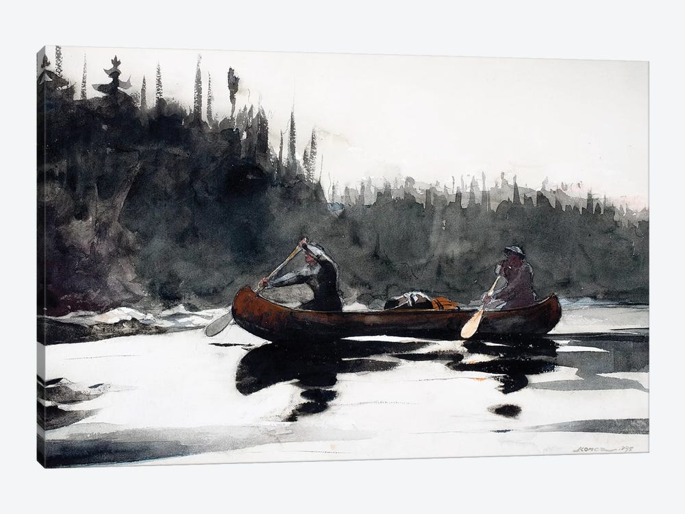 Guides Shooting Rapids, 1895  by Winslow Homer 1-piece Canvas Artwork