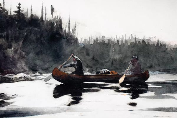 Winslow Homer: Guides Shooting Rapids, 1895  by Winslow Homer