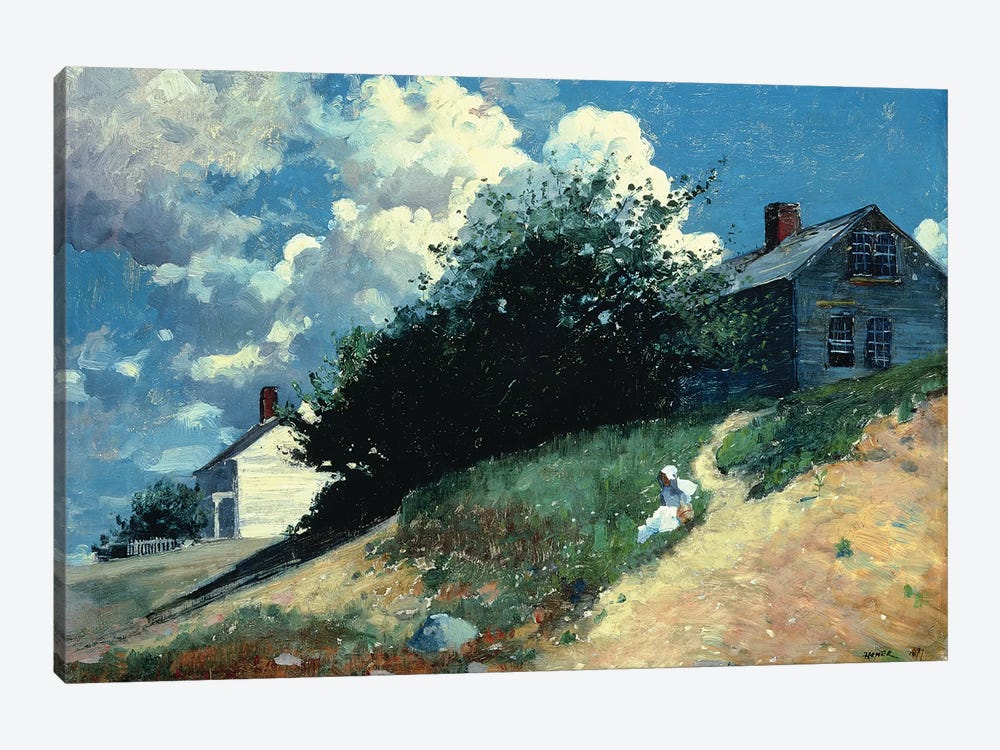 Houses on a Hill, 1879  by Winslow Homer 1-piece Canvas Print