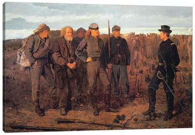 Prisoners from the Front, 1866  Canvas Art Print - Soldier