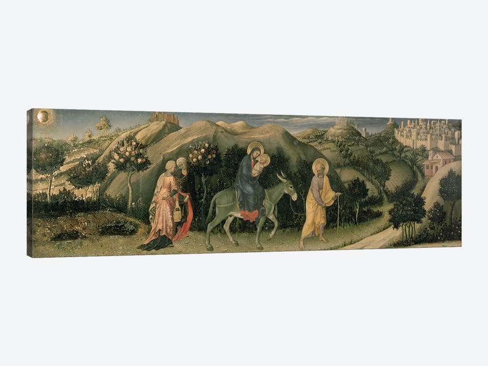 Adoration of the Magi Altarpiece; central predella panel depicting The Flight into Egypt, 1423  1-piece Canvas Wall Art