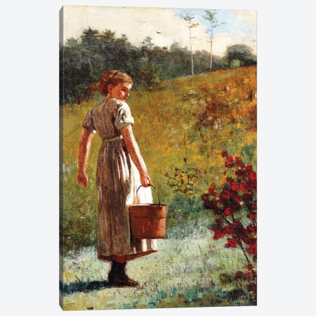 Returning from the Sping, 1874  Canvas Print #BMN11051} by Winslow Homer Canvas Art Print
