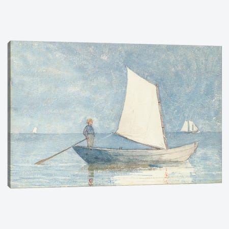 Sailing a Dory, 1880  Canvas Print #BMN11054} by Winslow Homer Canvas Art