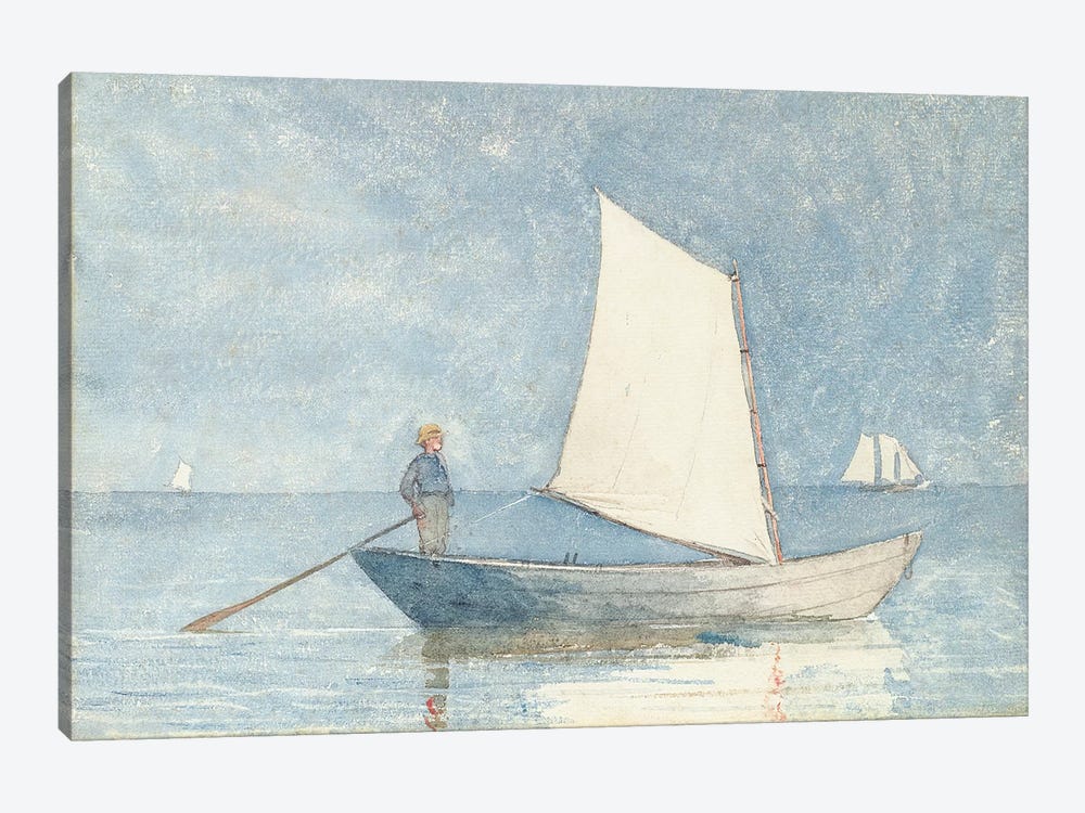 Sailing a Dory, 1880  by Winslow Homer 1-piece Canvas Print