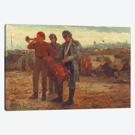 Sounding Reveille, 1865  Canvas Print #BMN11057} by Winslow Homer Canvas Artwork