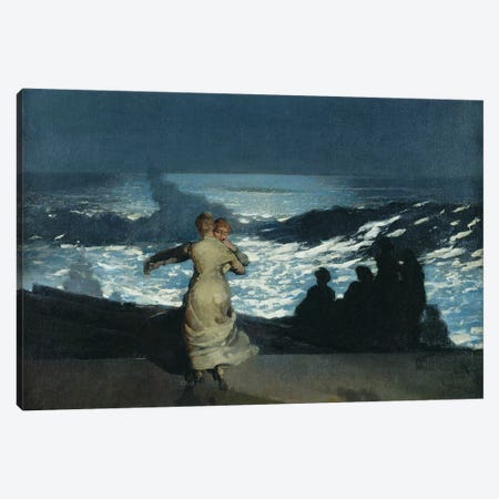 Summer Night, 1890  Canvas Print #BMN11060} by Winslow Homer Canvas Artwork