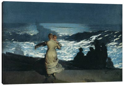 Summer Night, 1890  Canvas Art Print - Winslow Homer