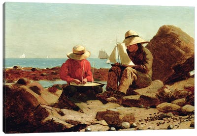 The Boat Builders, 1873  Canvas Art Print - Winslow Homer