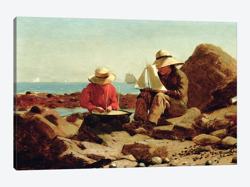 The Boat Builders, 1873  by Winslow Homer 1-piece Canvas Art