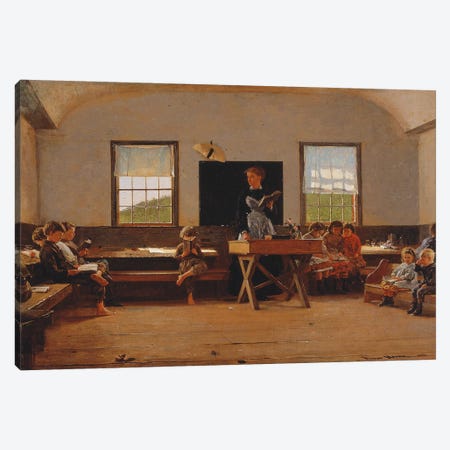 The Country School, 1871  Canvas Print #BMN11064} by Winslow Homer Canvas Art Print