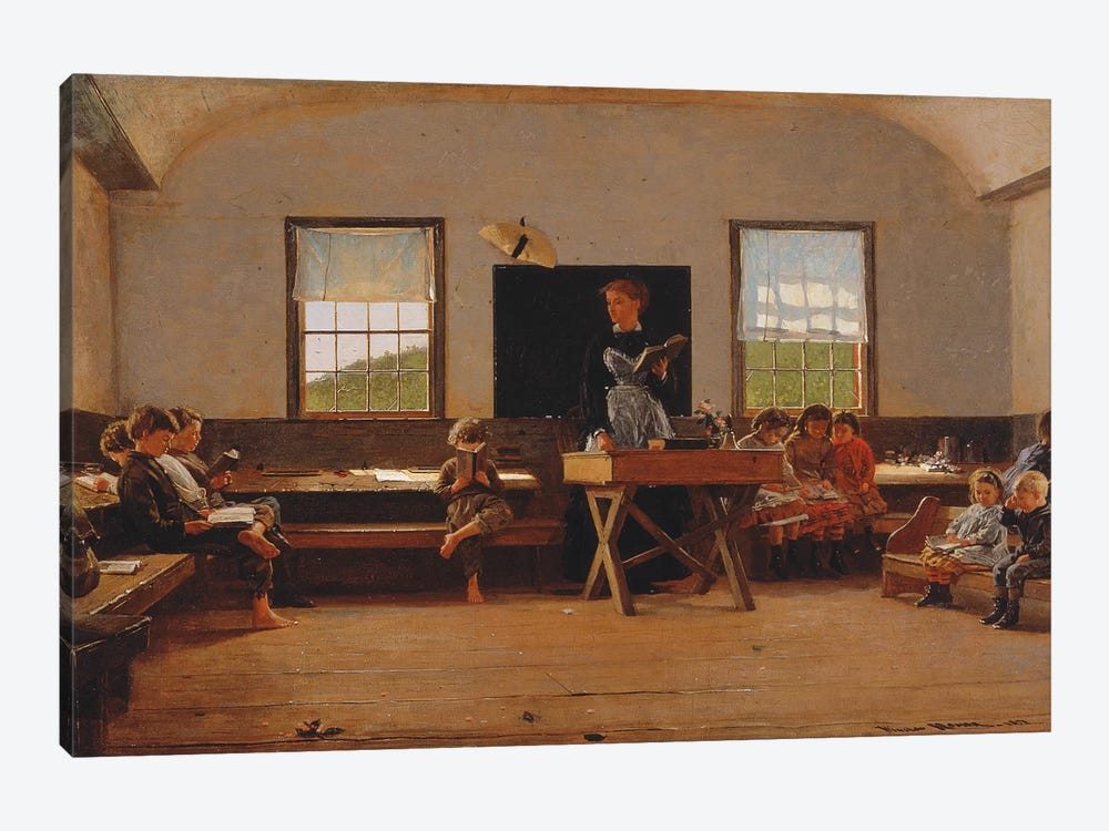 The Country School, 1871  by Winslow Homer 1-piece Canvas Artwork