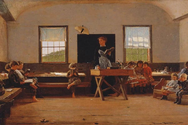 Winslow Homer: The Country School, 1871  by Winslow Homer