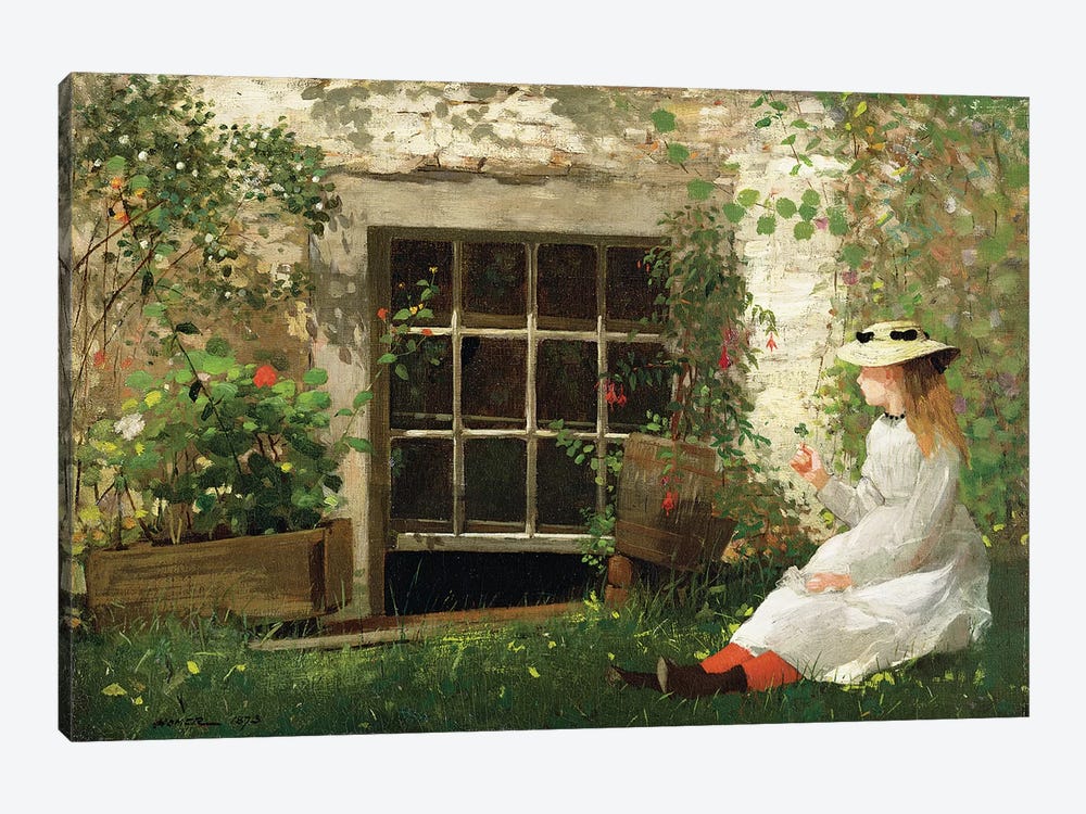The Four Leaf Clover, 1873  by Winslow Homer 1-piece Canvas Print