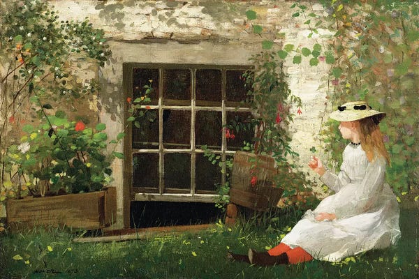 Realism: The Four Leaf Clover, 1873  by Winslow Homer