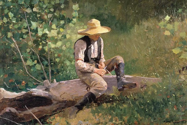 Realism: The Whittling Boy, 1873  by Winslow Homer