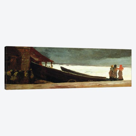 Watching a Storm on the English Coast  Canvas Print #BMN11069} by Winslow Homer Canvas Wall Art