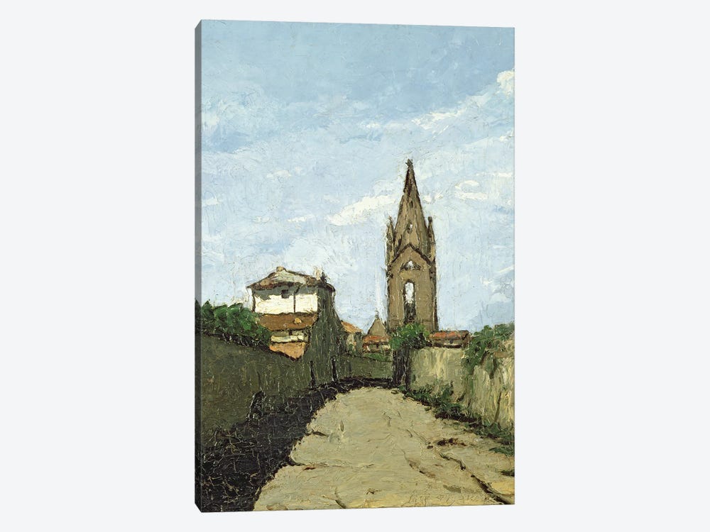 The Village Church, c.1866-70  by Antoine Fortune Marion 1-piece Canvas Art