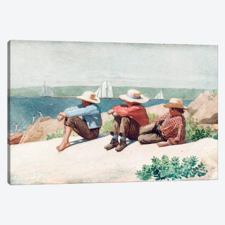 Watching the Ships, Gloucester, 1875  Canvas Print #BMN11070} by Winslow Homer Art Print