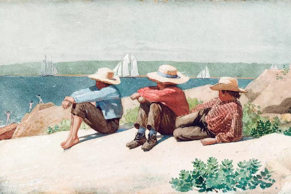 Realism: Watching the Ships, Gloucester, 1875  by Winslow Homer