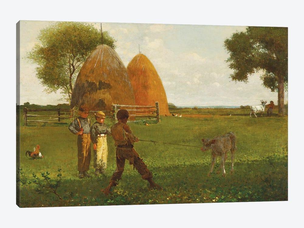 Weaning the Calf, 1875  by Winslow Homer 1-piece Canvas Wall Art