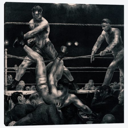 Dempsey And Firpo, 1923-24 Canvas Print #BMN11073} by George Wesley Bellows Canvas Print