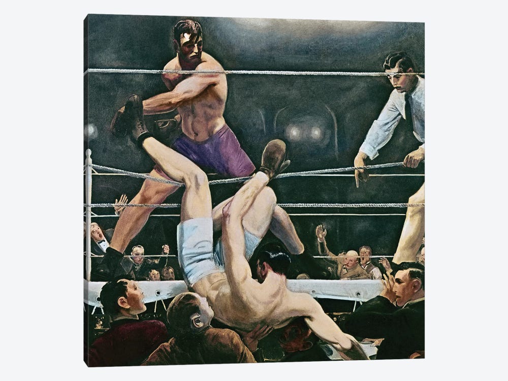 Dempsey V. Firpo In New York City, 1923, 1924 by George Wesley Bellows 1-piece Canvas Art Print