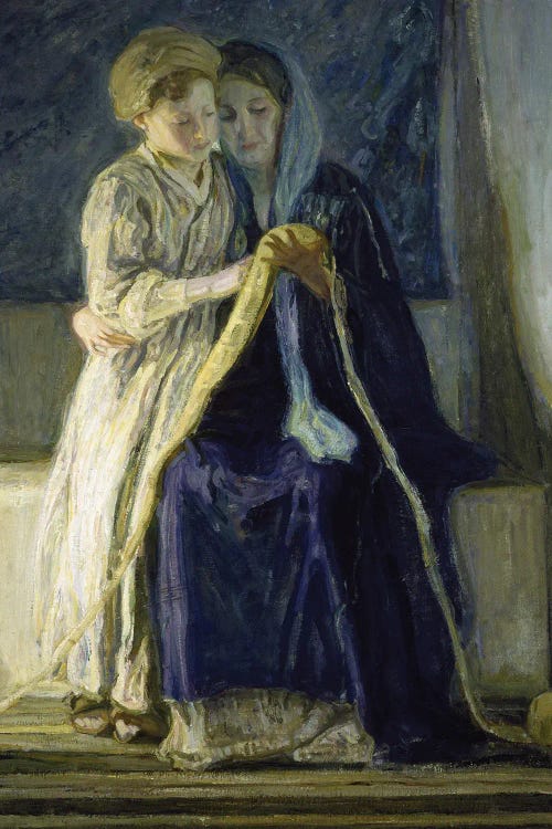 Christ And His Mother Studying The Scriptures, C.1909