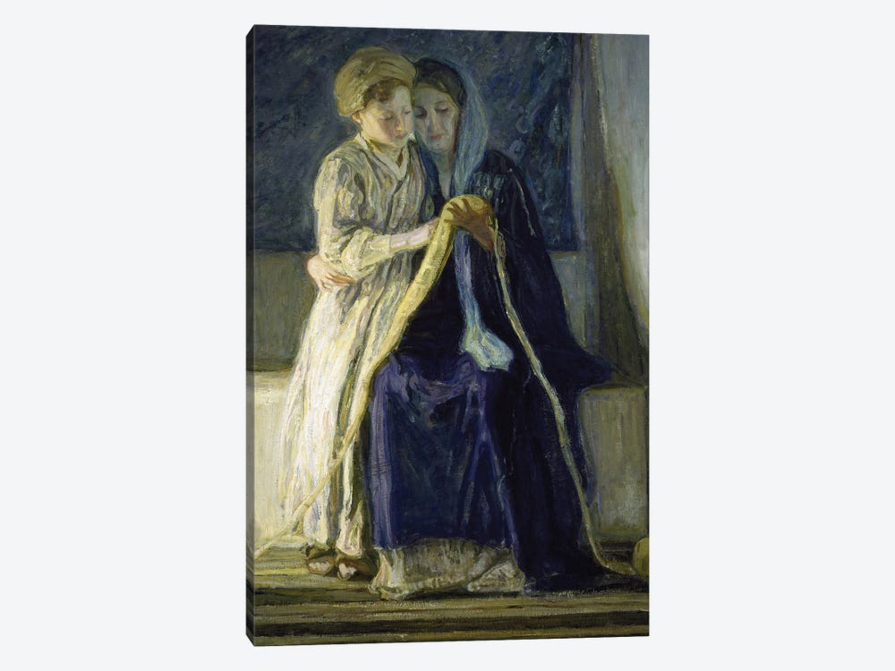 Christ And His Mother Studying The Scriptures, C.1909 by Henry Ossawa Tanner 1-piece Canvas Wall Art