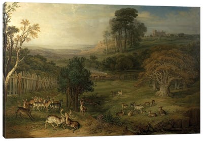 A Dewy Morning , 1849 Canvas Art Print - James Ward