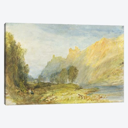 No.1520 Bruderburgen on the Rhine, 1817  Canvas Print #BMN1110} by J.M.W. Turner Canvas Wall Art