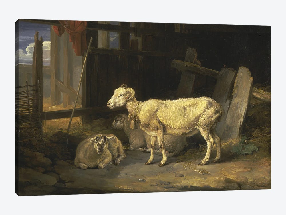 Heath Ewe And Lambs, 1810 by James Ward 1-piece Canvas Art Print