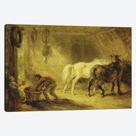Interior Of A Stable, C.1830-40 Canvas Print #BMN11129} by James Ward Canvas Print