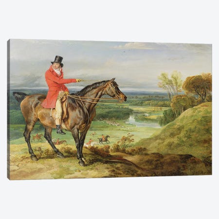 John Levett Hunting In The Park At Wychnor, Staffordshire, 1814-18 Canvas Print #BMN11130} by James Ward Canvas Artwork